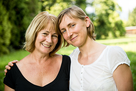 Older person with carer