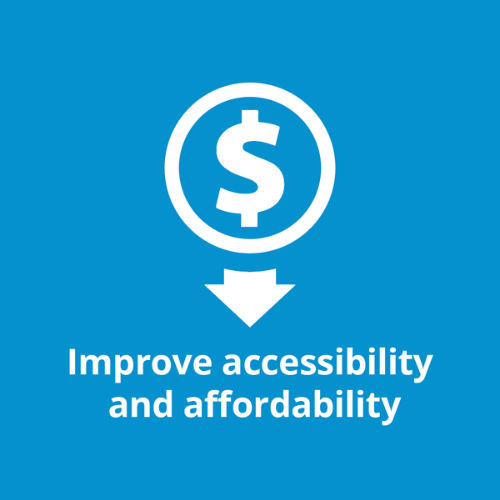 Improve accessibility and affordability- mental health service reform objective