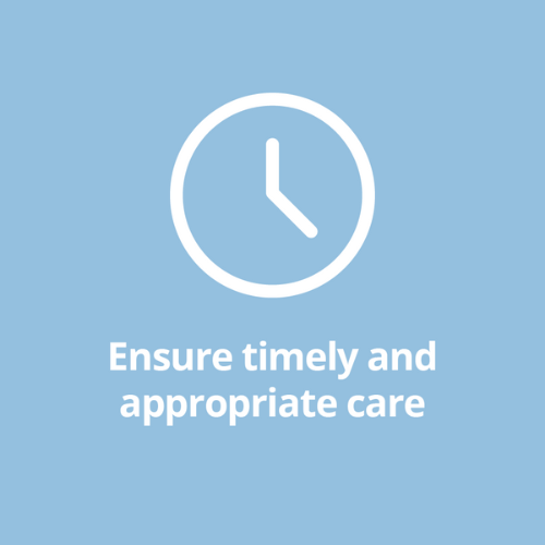 Ensure timely and appropriate care - mental health service reform objective